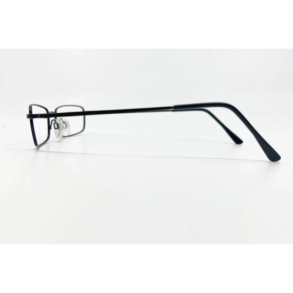 RE Elite Eyeglasses Frames Mens Black Rectangle Metal 50-19-145 37496